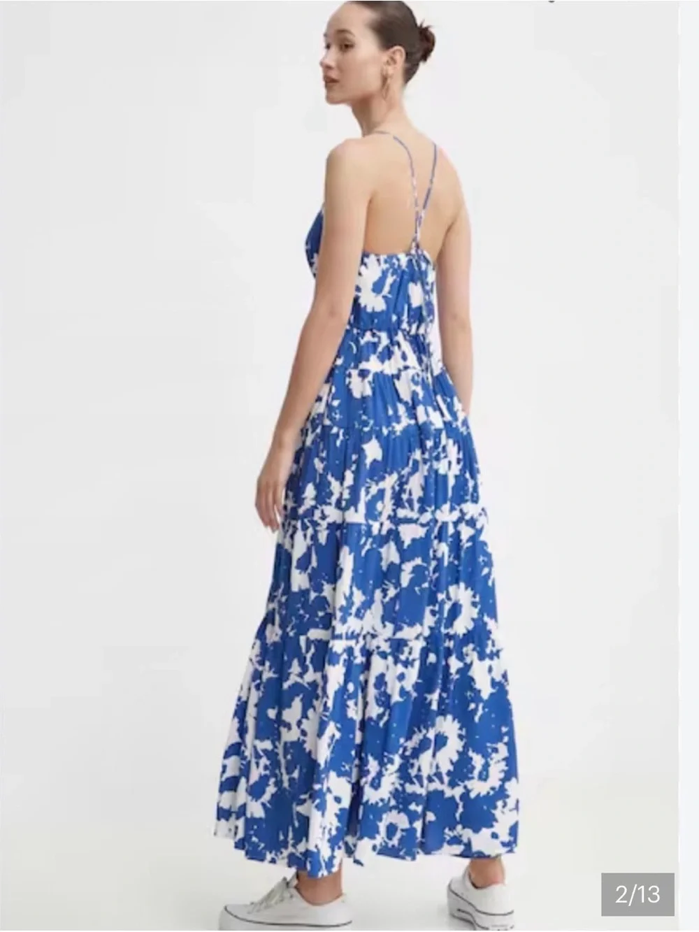 Abercrombie & Fitch Blue and White Floral Maxi Dress